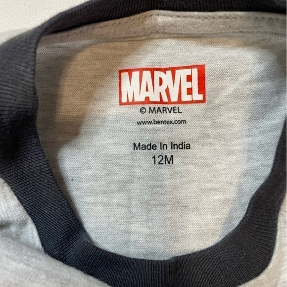 🐶🐶🐶NWT Boys Marvel size 12 months gray t-shirt🐶🐶🐶 - Picture 4 of 4
